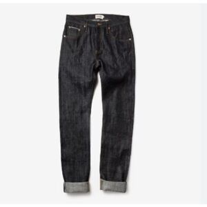TAYLOR STITCH The SLIM Jean Umeda Selvage Denim Jeans USA 28 Cuffed Jeans Rigid